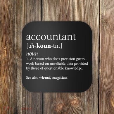 Accountant Definition Funny Accounting Gift TShirt Coaster