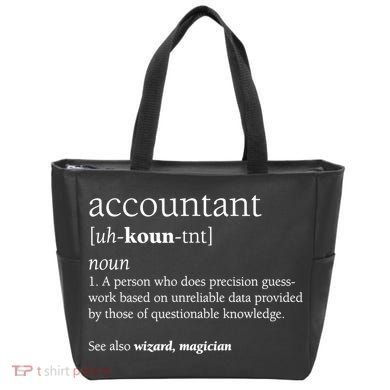 Accountant Definition Funny Accounting Gift TShirt Tote Bag