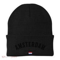 Amsterdam Dutch Flag Souvenir Netherlands Travel Patriotic Beanie thumb 0