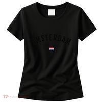 Amsterdam Dutch Flag Souvenir Netherlands Travel Patriotic Women's T-Shirt thumb 0