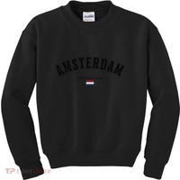 Amsterdam Dutch Flag Souvenir Netherlands Travel Patriotic Kids Sweatshirt thumb 0