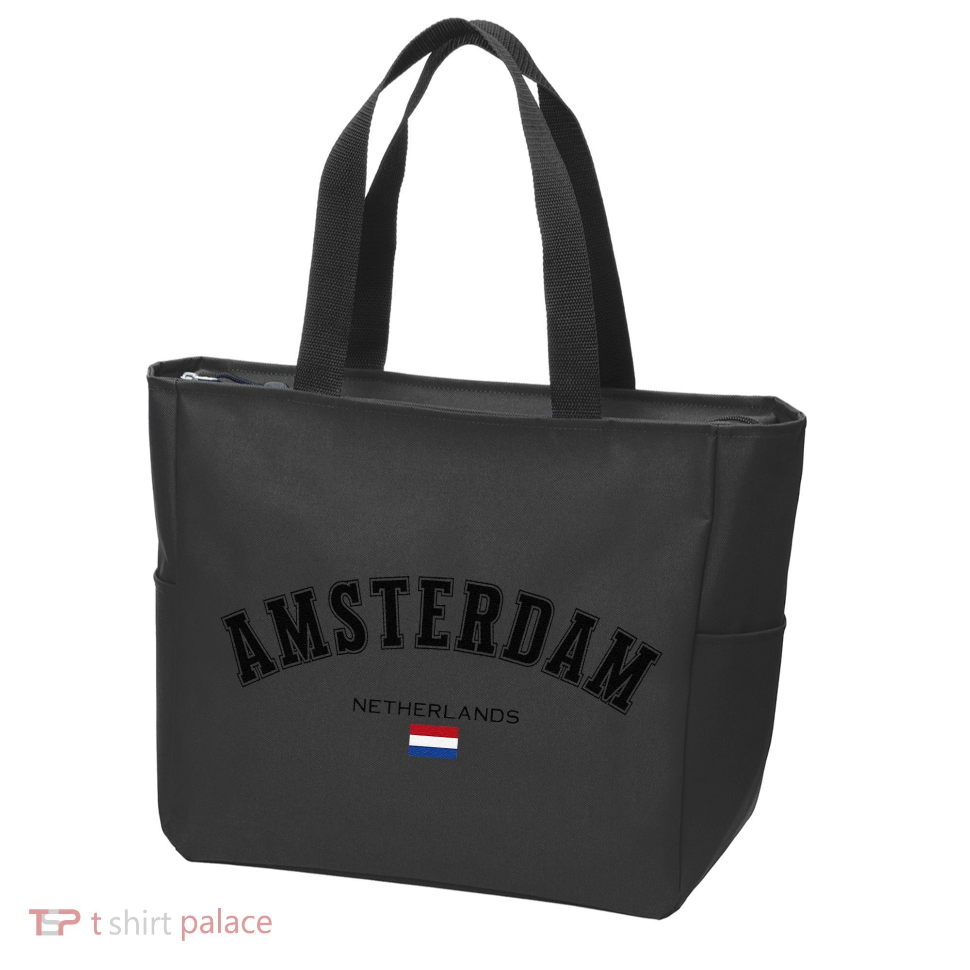 Amsterdam Dutch Flag Souvenir Netherlands Travel Patriotic Tote Bag