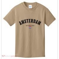 Amsterdam Dutch Flag Souvenir Netherlands Travel Patriotic Kids T-Shirt thumb 0