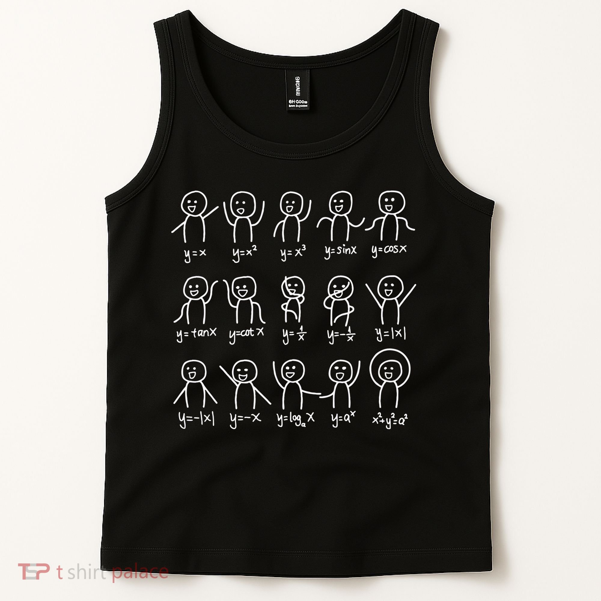 Algebra Dance Funny Graph Figures Math Equation Tank Top