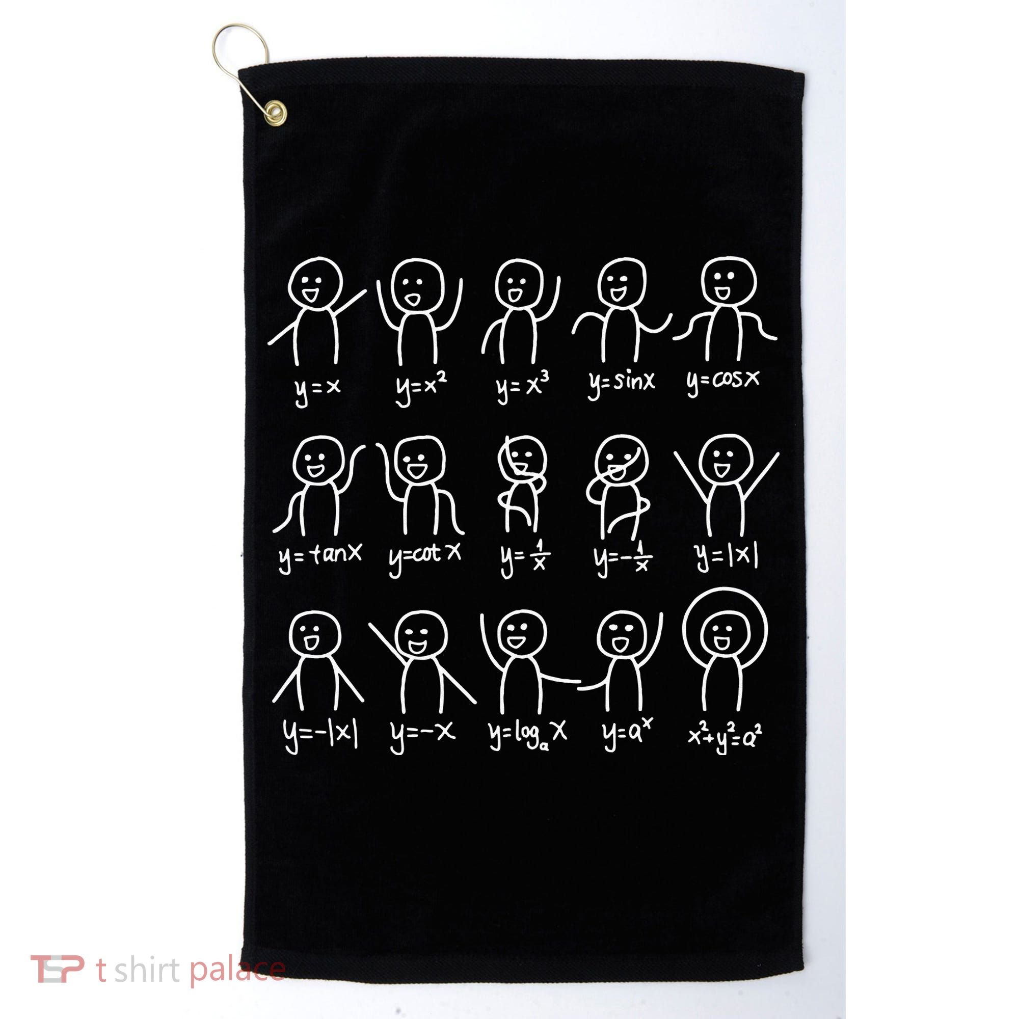 Algebra Dance Funny Graph Figures Math Equation Golf Towel