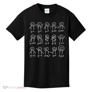 Algebra Dance Funny Graph Figures Math Equation Kids T-Shirt