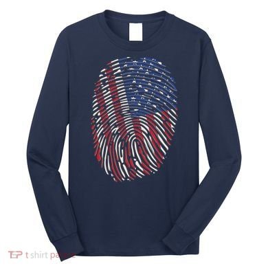 American DNA Fingerprint Long Sleeve Shirt