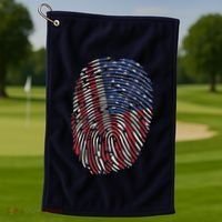 American DNA Fingerprint Golf Towel thumb 1