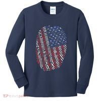 American DNA Fingerprint Kids Long Sleeve Shirt thumb 0