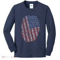 American DNA Fingerprint Kids Long Sleeve Shirt thumb 0