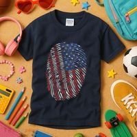 American DNA Fingerprint Kids T-Shirt thumb 3