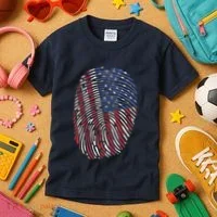 American DNA Fingerprint Kids T-Shirt thumb 3