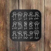 Algebra Dance Funny Graph Figures Math Equation Coaster thumb 0