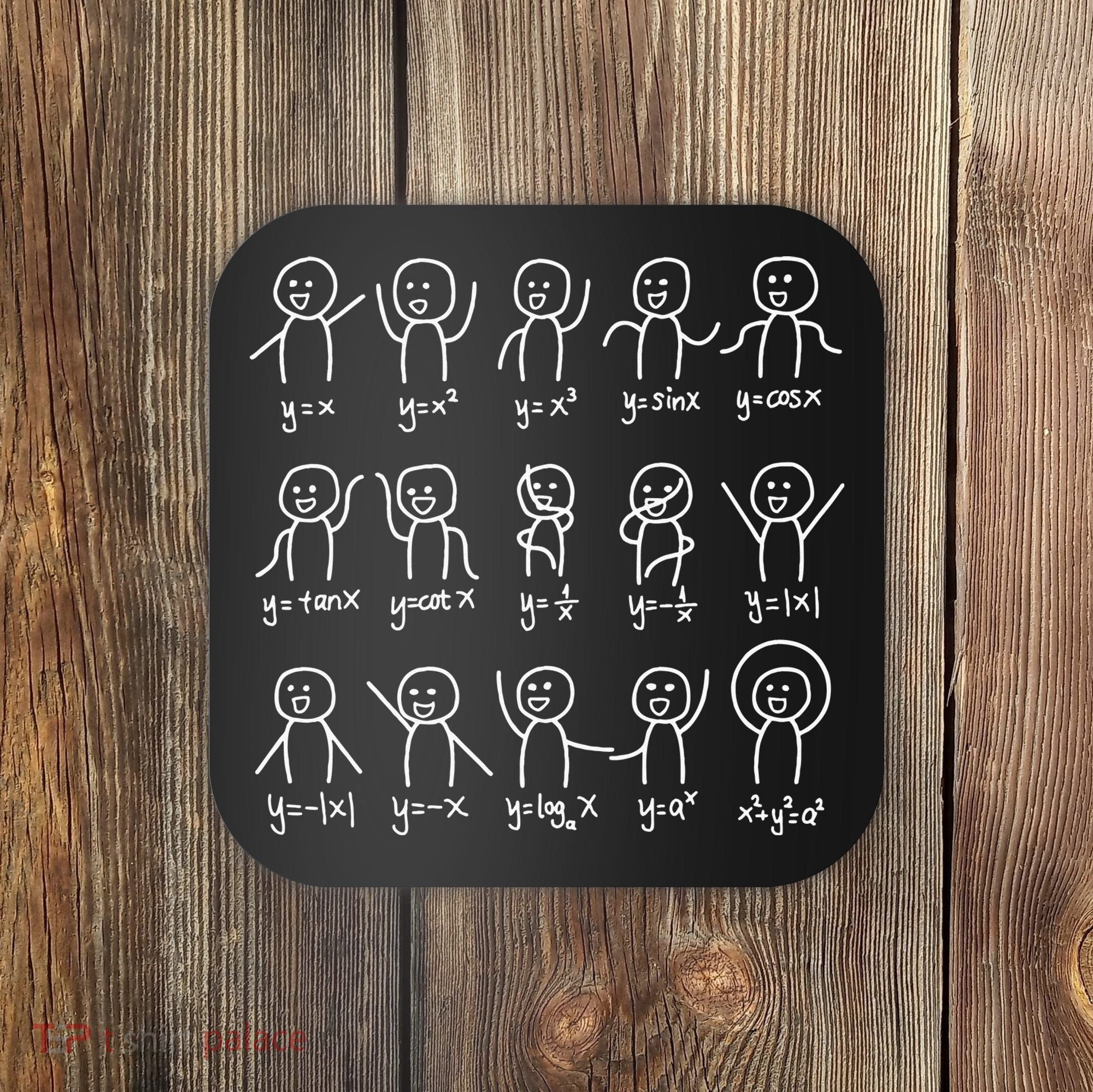 Algebra Dance Funny Graph Figures Math Equation Coaster