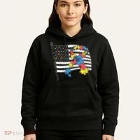 American Distressed Flag Autism Awareness Hoodie thumb 5