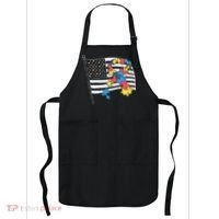 American Distressed Flag Autism Awareness Apron thumb 0