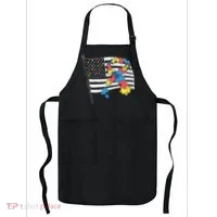 American Distressed Flag Autism Awareness Apron thumb 0