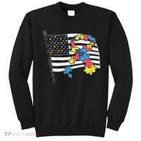 American Distressed Flag Autism Awareness Sweatshirt thumb 0