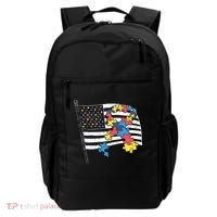 American Distressed Flag Autism Awareness Backpack thumb 0