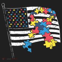 American Distressed Flag Autism Awareness Beanie thumb 2
