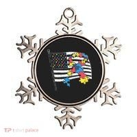 American Distressed Flag Autism Awareness Ornament thumb 0