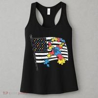 American Distressed Flag Autism Awareness Women's Tank Top thumb 3