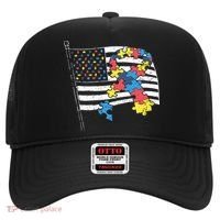 American Distressed Flag Autism Awareness Hat thumb 0