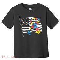 American Distressed Flag Autism Awareness Toddler T-Shirt thumb 0