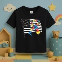 American Distressed Flag Autism Awareness Toddler T-Shirt thumb 3