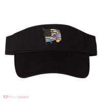 American Distressed Flag Autism Awareness Visor thumb 0