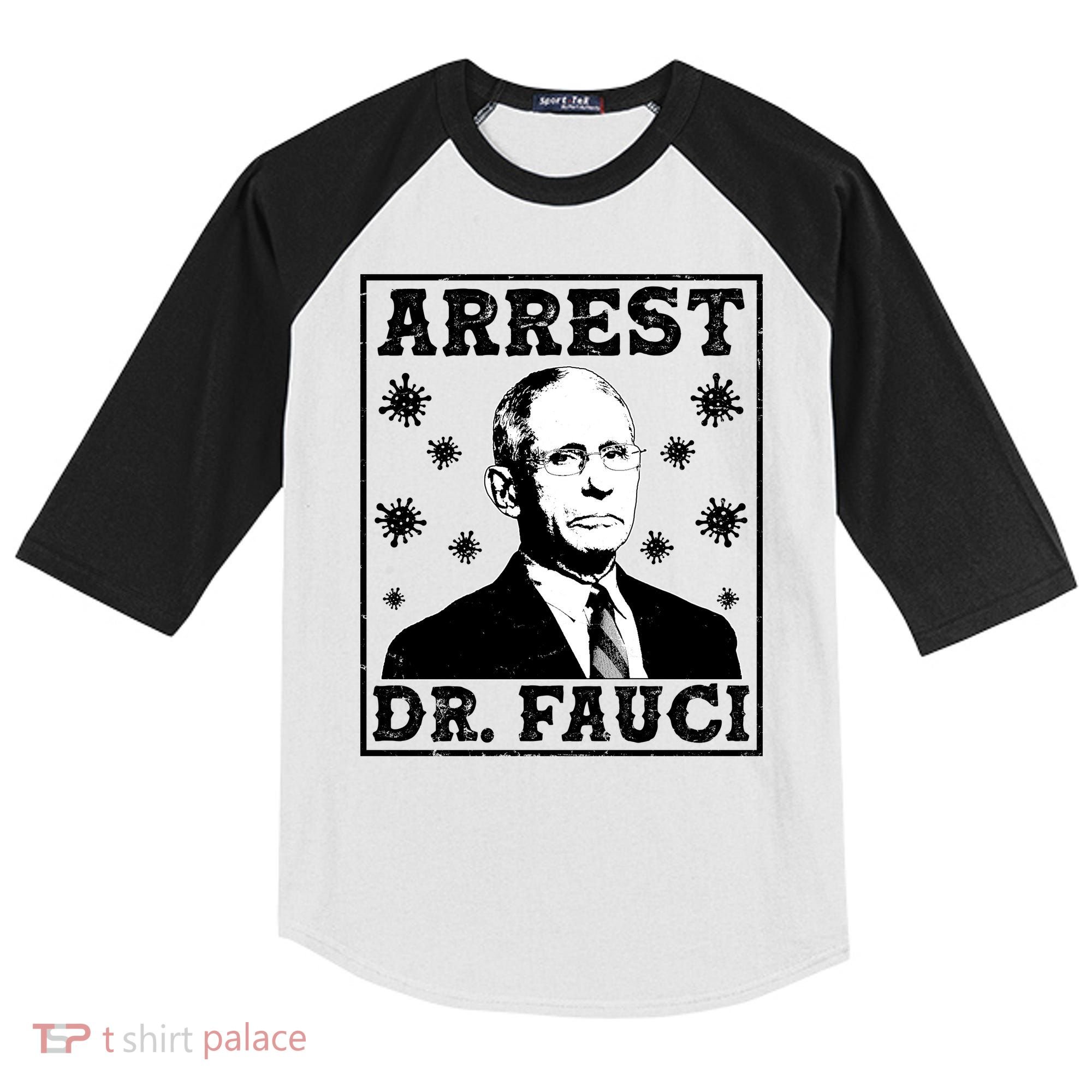 Arrest Dr. Fauci Kids Colorblock Raglan Jersey