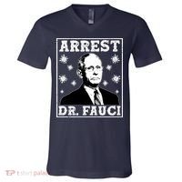 Arrest Dr. Fauci V-Neck T-Shirt thumb 0