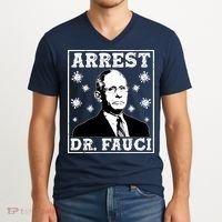 Arrest Dr. Fauci V-Neck T-Shirt thumb 2