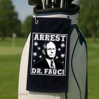 Arrest Dr. Fauci Golf Towel thumb 2