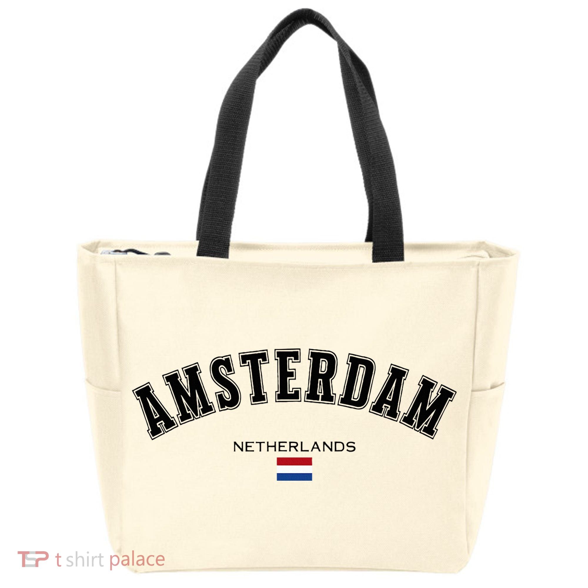 Amsterdam Dutch Flag Souvenir Netherlands Travel Tote Bag