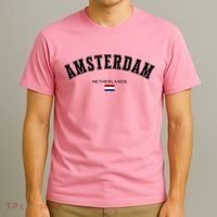 Amsterdam Dutch Flag Souvenir Netherlands Travel T-Shirt thumb 3