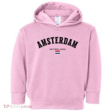 Amsterdam Dutch Flag Souvenir Netherlands Travel Toddler Hoodie
