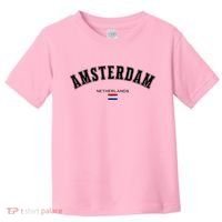 Amsterdam Dutch Flag Souvenir Netherlands Travel Toddler T-Shirt thumb 0