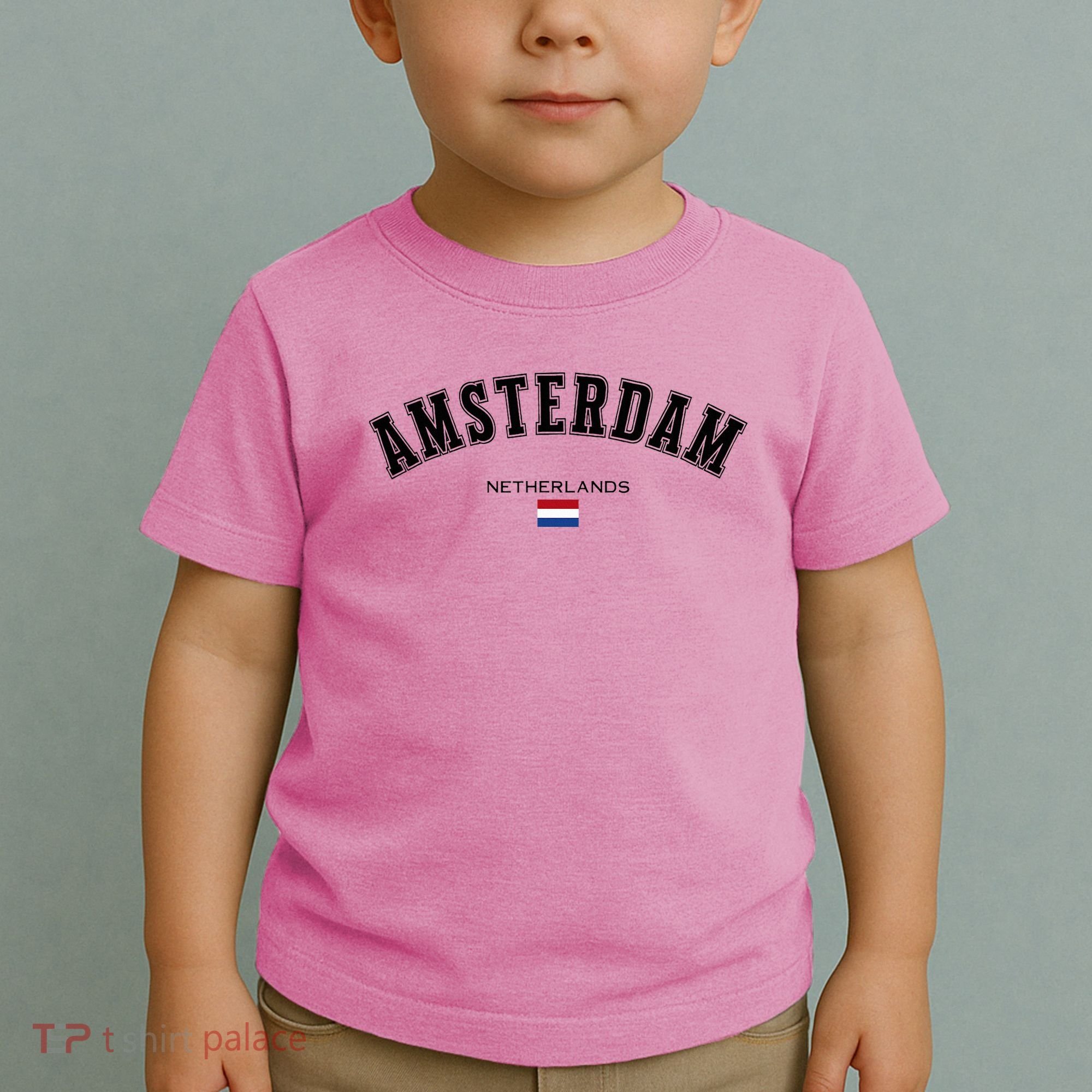 Amsterdam Dutch Flag Souvenir Netherlands Travel Toddler T-Shirt