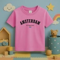 Amsterdam Dutch Flag Souvenir Netherlands Travel Toddler T-Shirt thumb 3