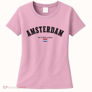 Amsterdam Dutch Flag Souvenir Netherlands Travel Women's T-Shirt