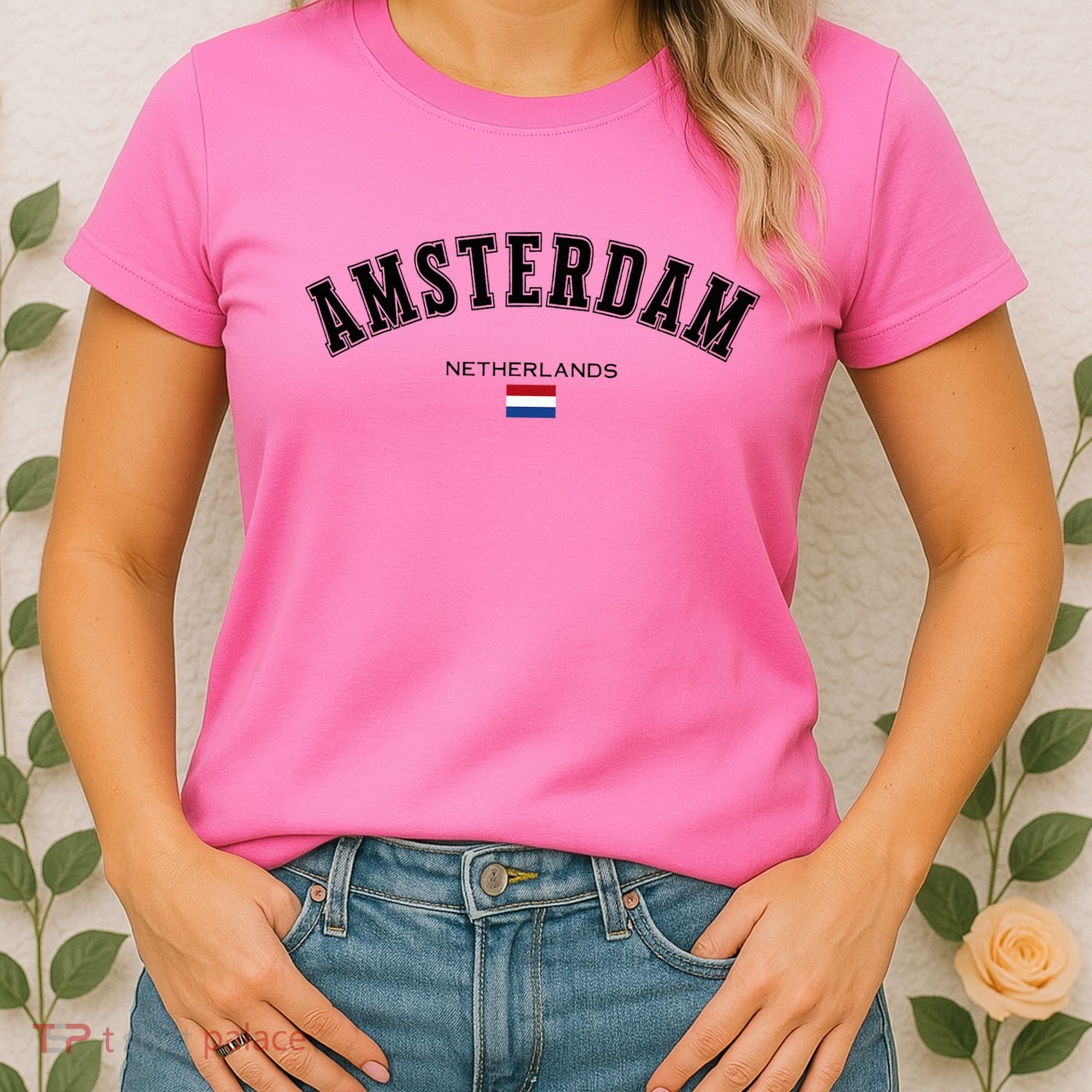 Amsterdam Dutch Flag Souvenir Netherlands Travel Women's T-Shirt