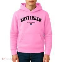 Amsterdam Dutch Flag Souvenir Netherlands Travel Kids Hoodie thumb 4