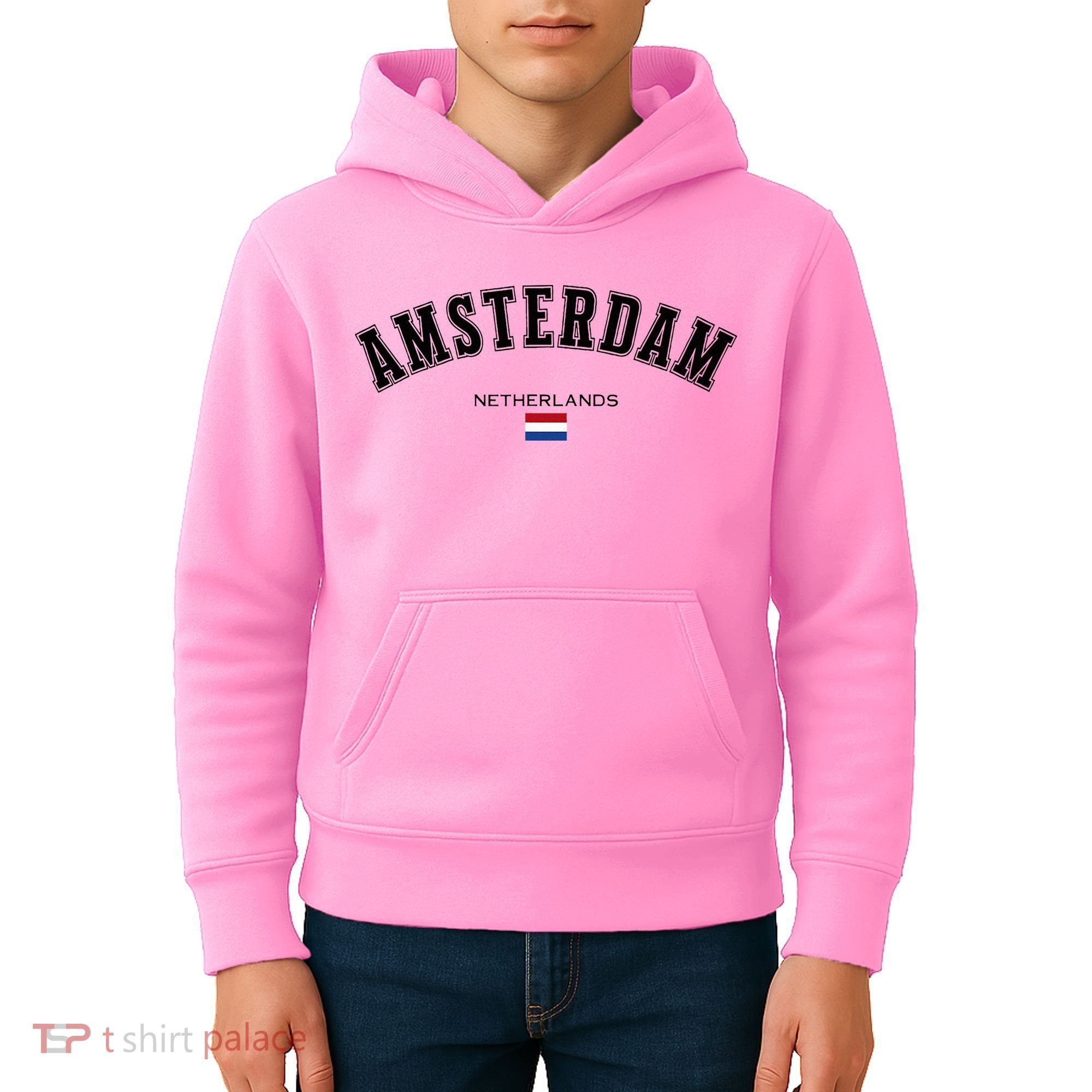 Amsterdam Dutch Flag Souvenir Netherlands Travel Kids Hoodie