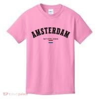 Amsterdam Dutch Flag Souvenir Netherlands Travel Kids T-Shirt thumb 0
