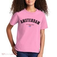 Amsterdam Dutch Flag Souvenir Netherlands Travel Kids T-Shirt thumb 2