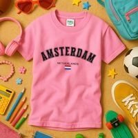 Amsterdam Dutch Flag Souvenir Netherlands Travel Kids T-Shirt thumb 3