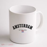 Amsterdam Dutch Flag Souvenir Netherlands Travel Coffee Mug thumb 1