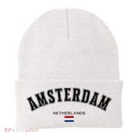 Amsterdam Dutch Flag Souvenir Netherlands Travel Beanie thumb 0