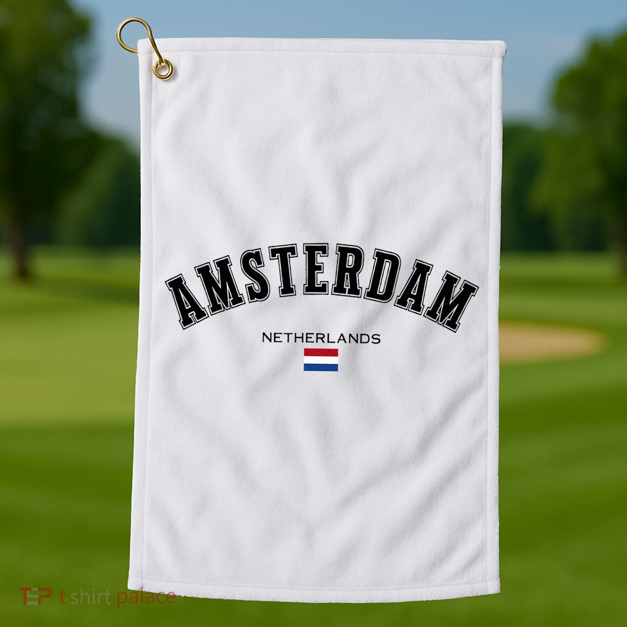 Amsterdam Dutch Flag Souvenir Netherlands Travel Golf Towel